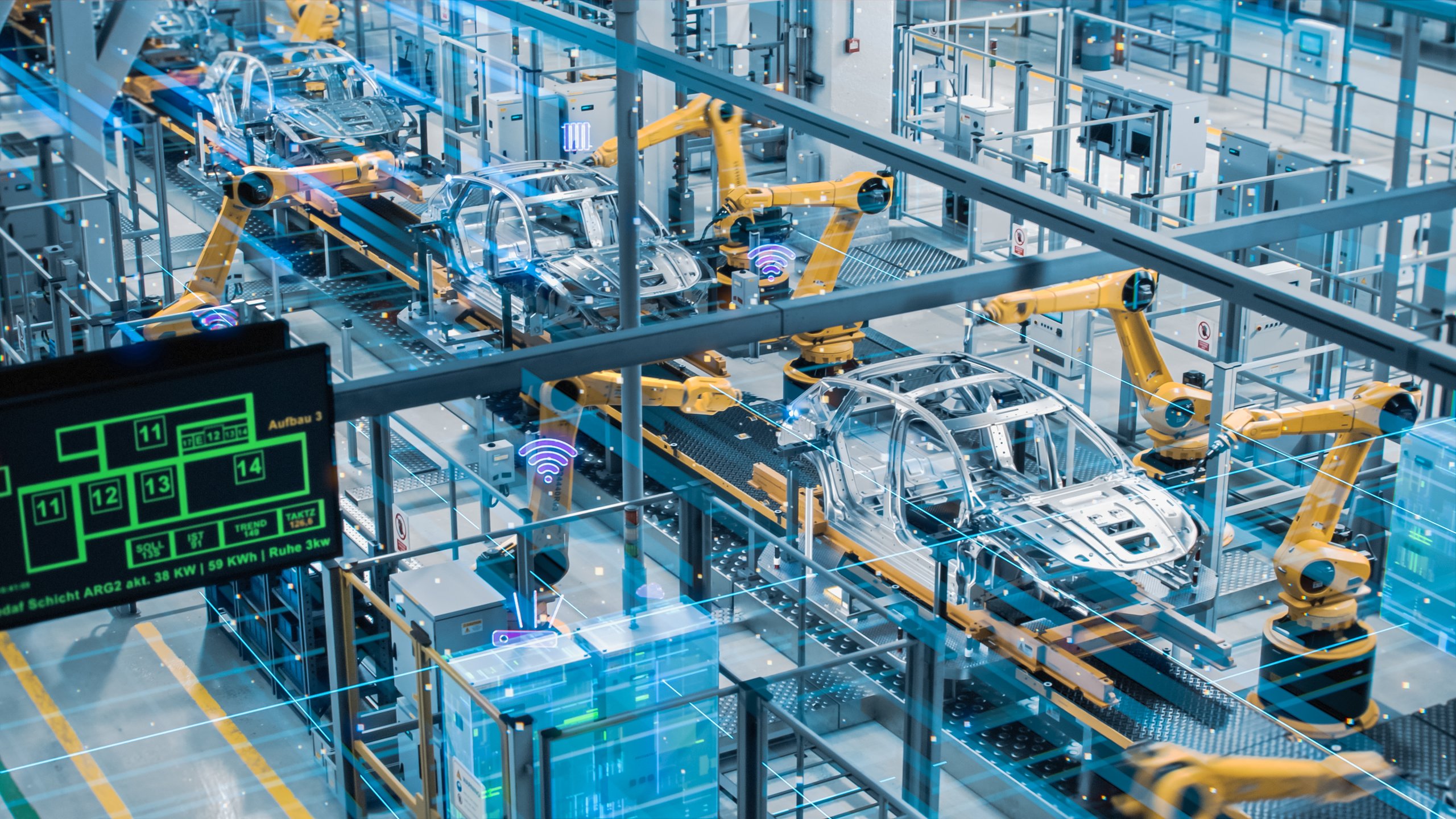 Modern factory automation for industrial monitoring